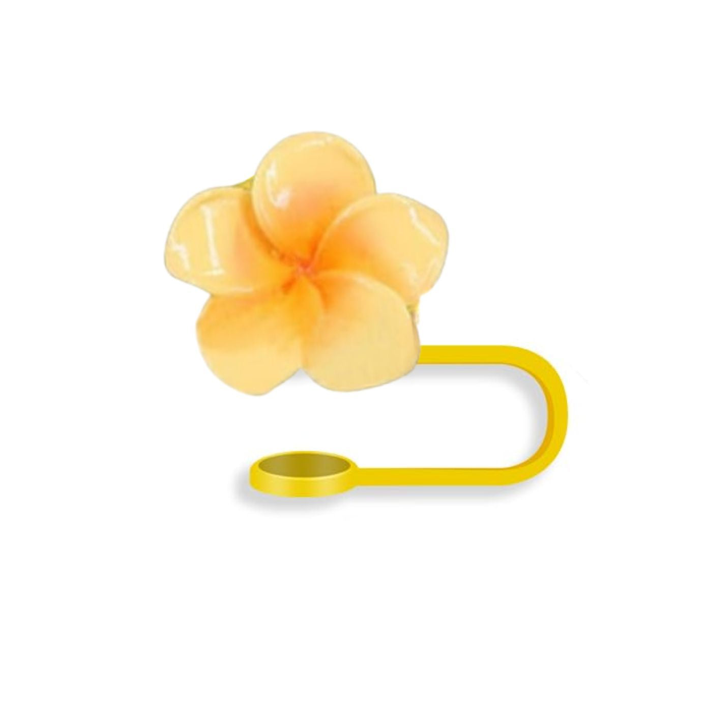 Wholesale 5pcs  Resin flower silicone straw dust cover 10mm